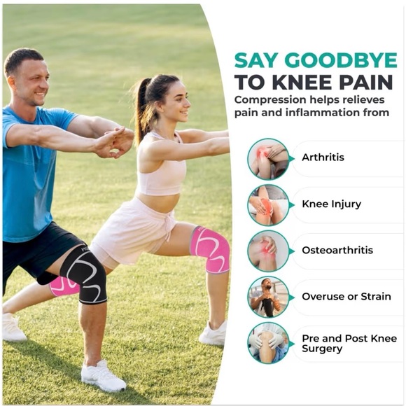 Modvel Pink Knee Compression Sleeves - Picture 2 of 7